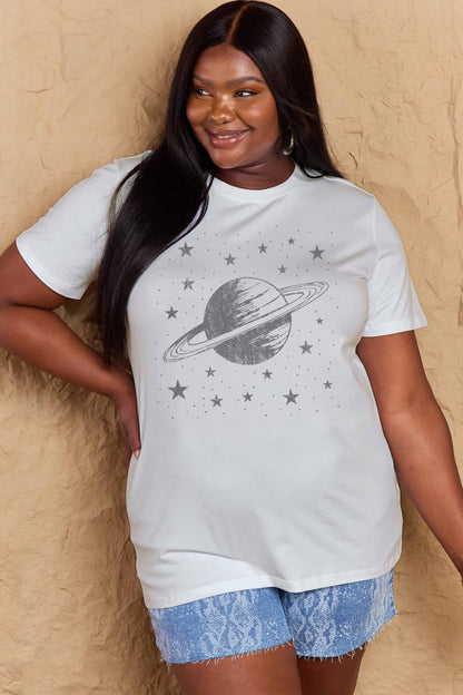 Simply Love Full Size Planet Graphic Cotton T-Shirt-Angel Casuals