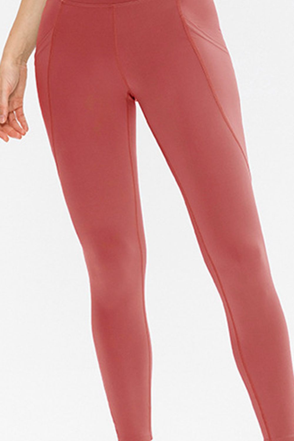 Slim Fit Long Active Leggings with Pockets-Angel Casuals