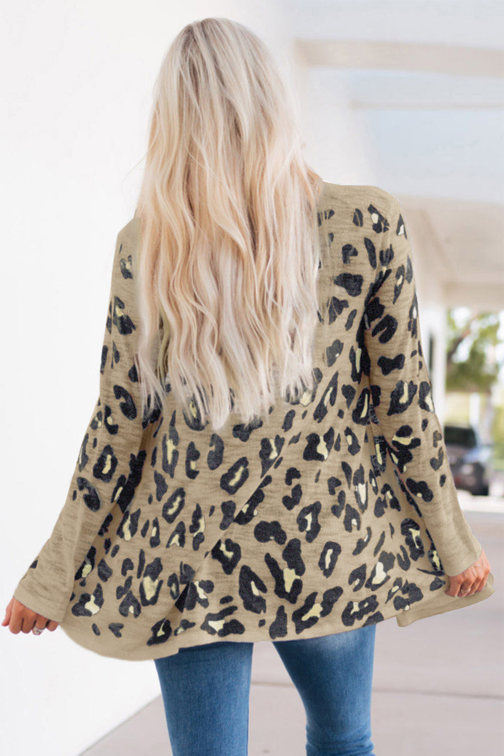 Printed Long Sleeve Cardigan-Angel Casuals