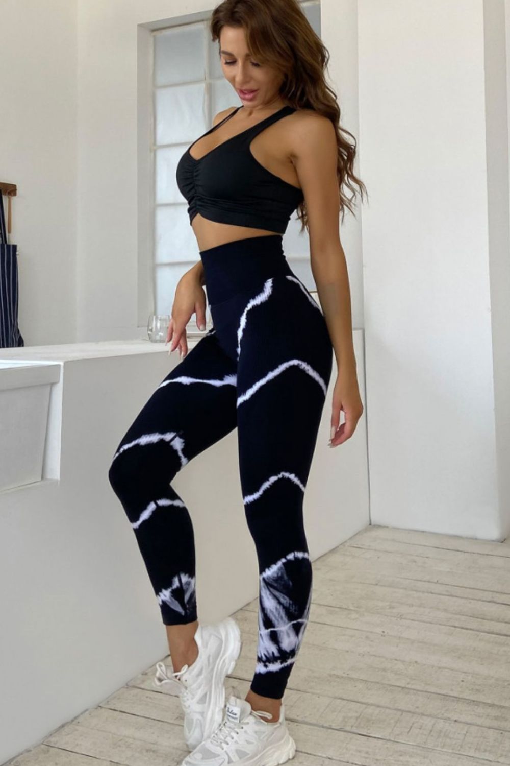 Slim Fit High Waist Long Active Pants-Angel Casuals