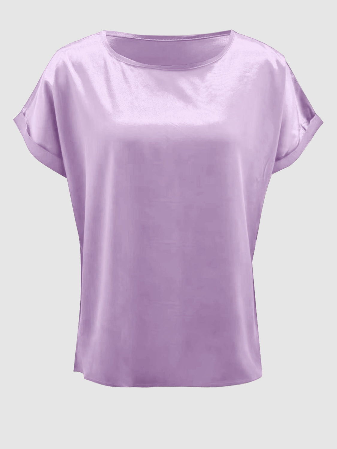 Round Neck Short Sleeve T-Shirt-Angel Casuals