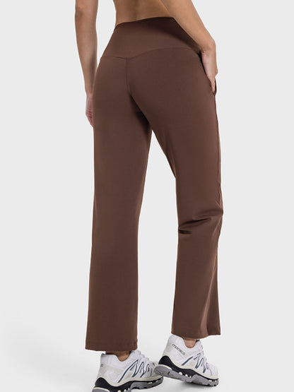 Pocketed High Waist Active Pants-Angel Casuals