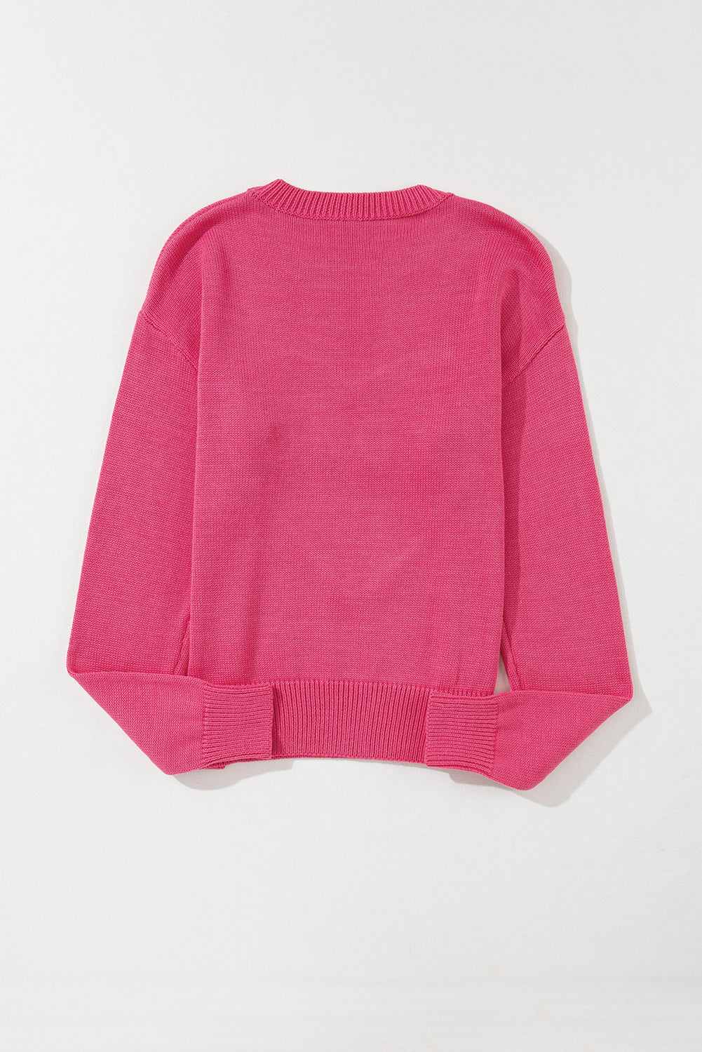 XOXO Round Neck Drop Shoulder Sweater-Angel Casuals