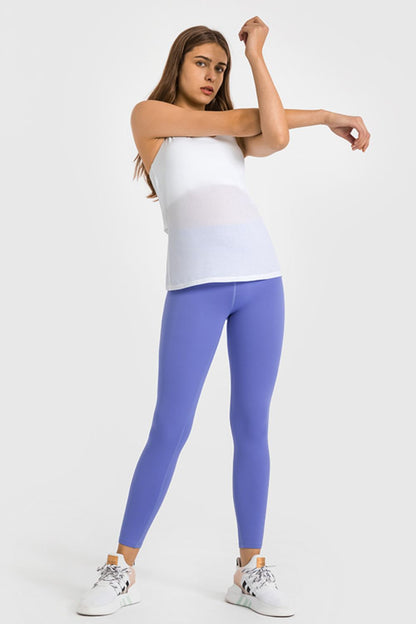 High Waist Ankle-Length Yoga Leggings-Angel Casuals