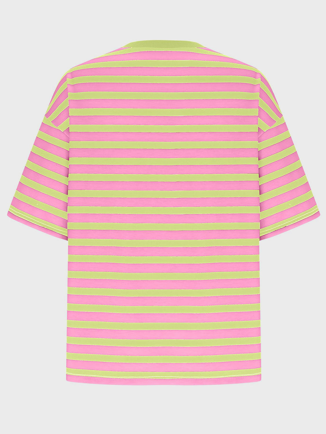Striped Round Neck Half Sleeve T-Shirt-Angel Casuals