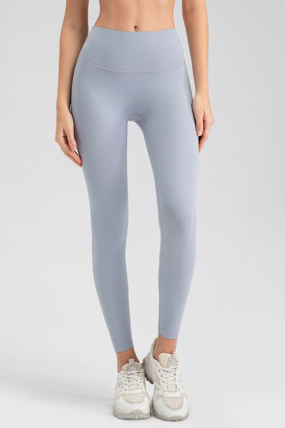 Wide Waistband Sport Leggings-Angel Casuals