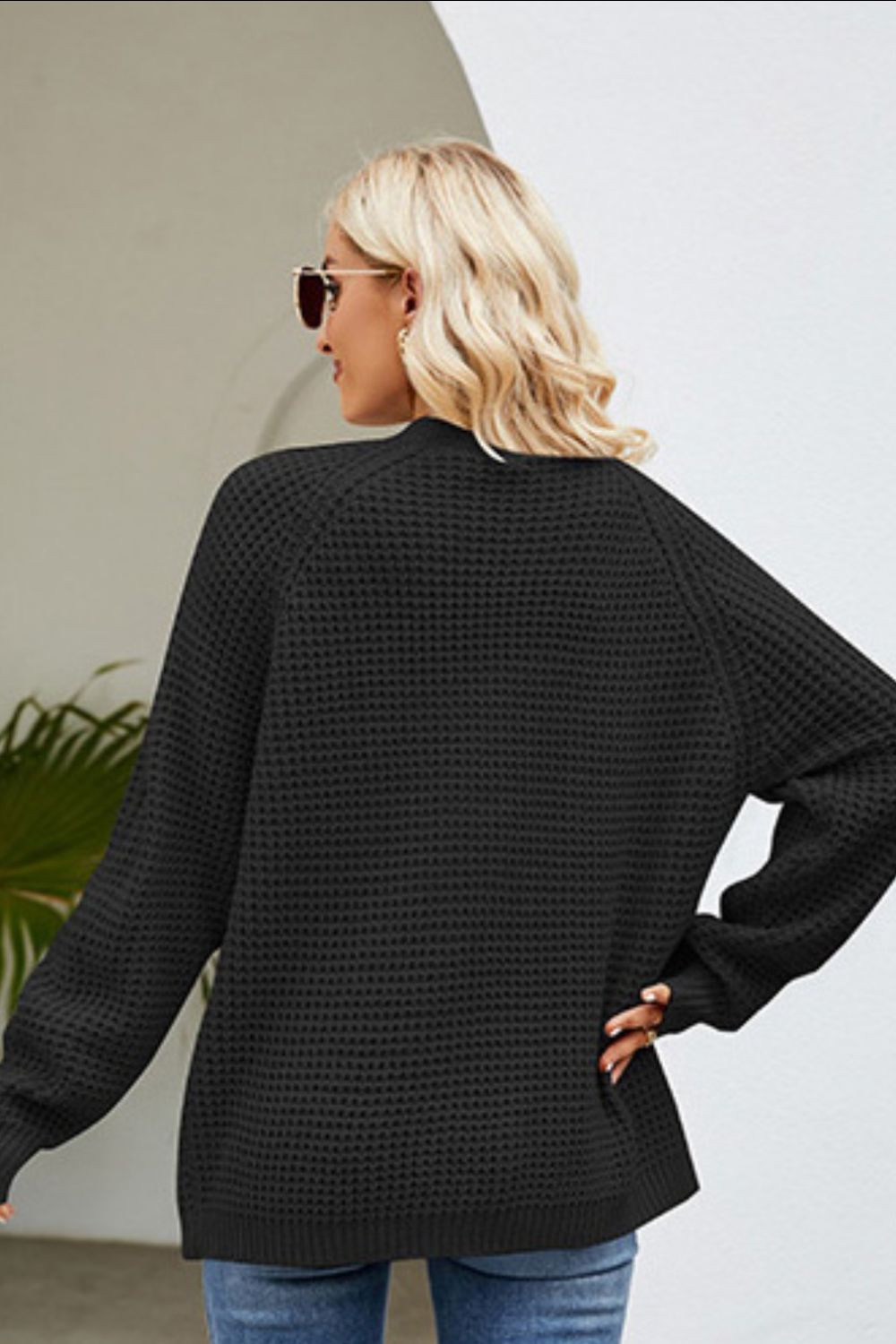 Open Front Raglan Sleeve Pocketed Cardigan-Angel Casuals