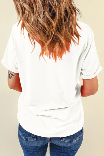 Full Size Bow Round Neck Short Sleeve T-Shirt-Angel Casuals