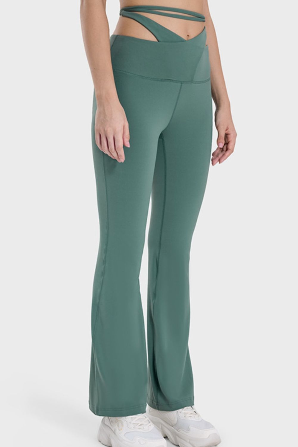 Tied Mid-Rise Waist Active Pants-Angel Casuals