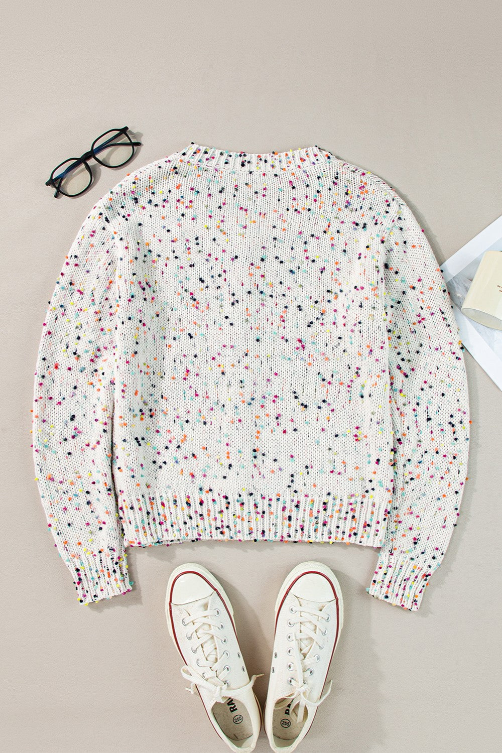 Confetti Button Up Long Sleeve Cardigan-Angel Casuals