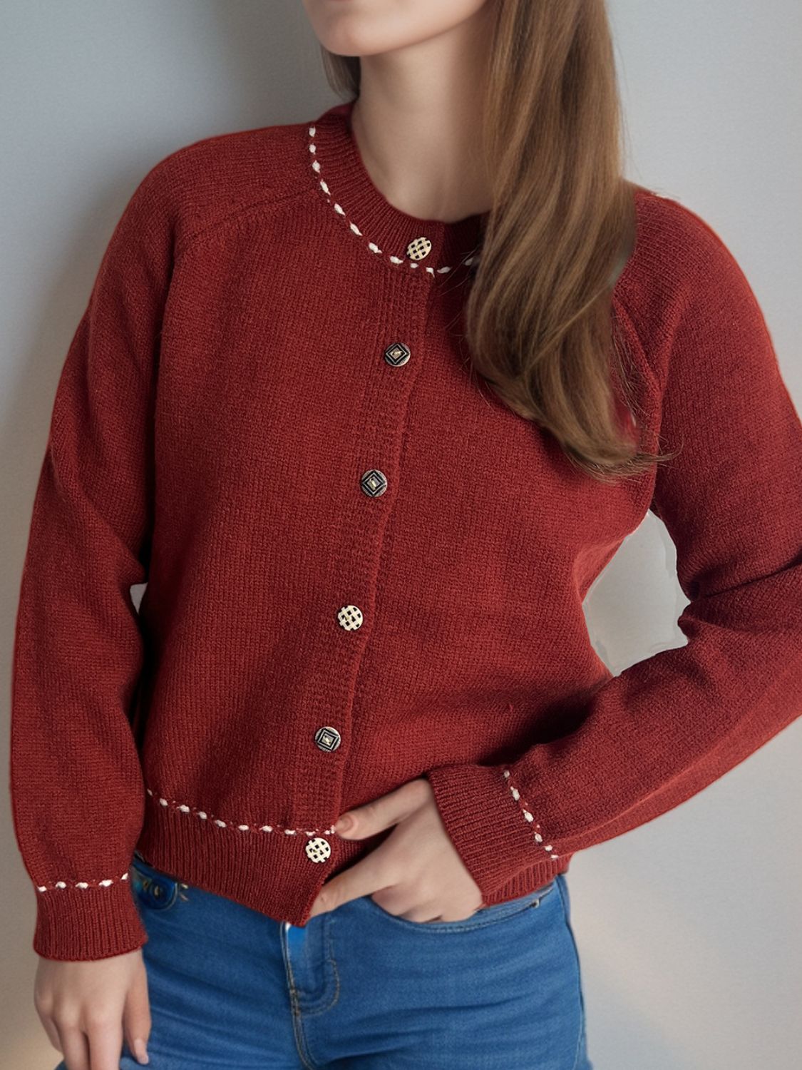 Button Down Long Sleeve Cardigan-Angel Casuals