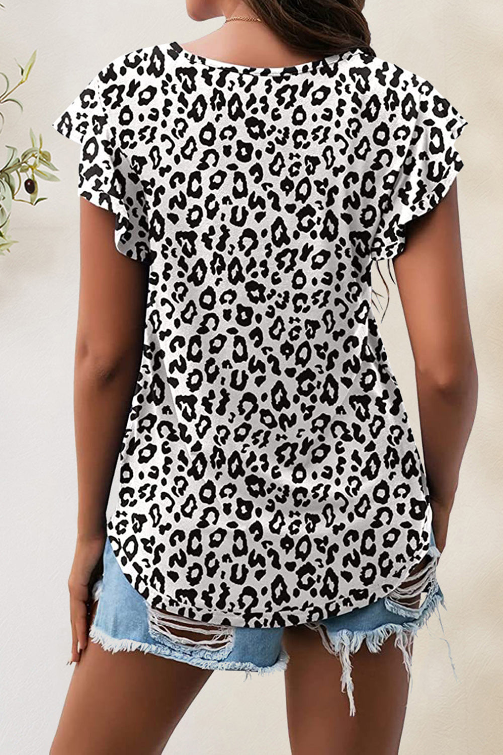 Printed Round Neck Short Sleeve T-Shirt-Angel Casuals