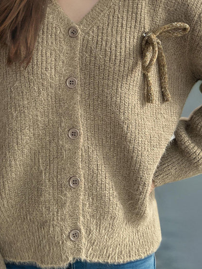 Button Down Long Sleeve Cardigan-Angel Casuals