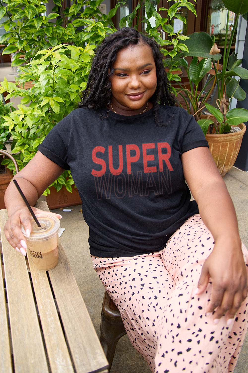 Simply Love Full Size SUPERWOMAN Short Sleeve T-Shirt-Angel Casuals