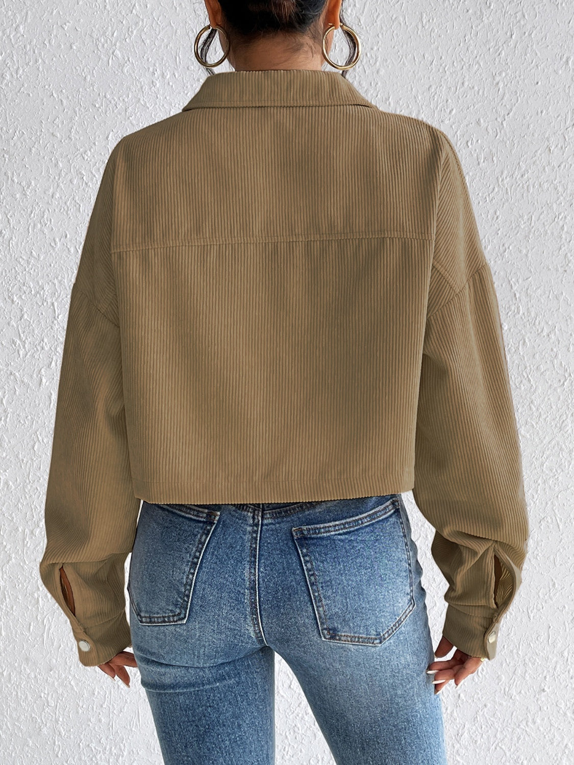 Honey Snap Down Long Sleeve Jacket-Angel Casuals