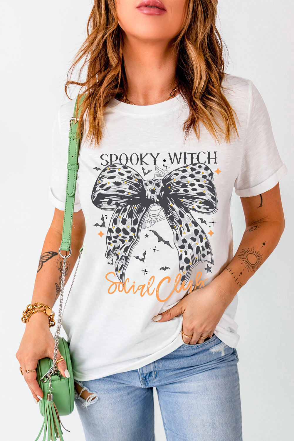 Graphic Round Neck Short Sleeve T-Shirt-Angel Casuals