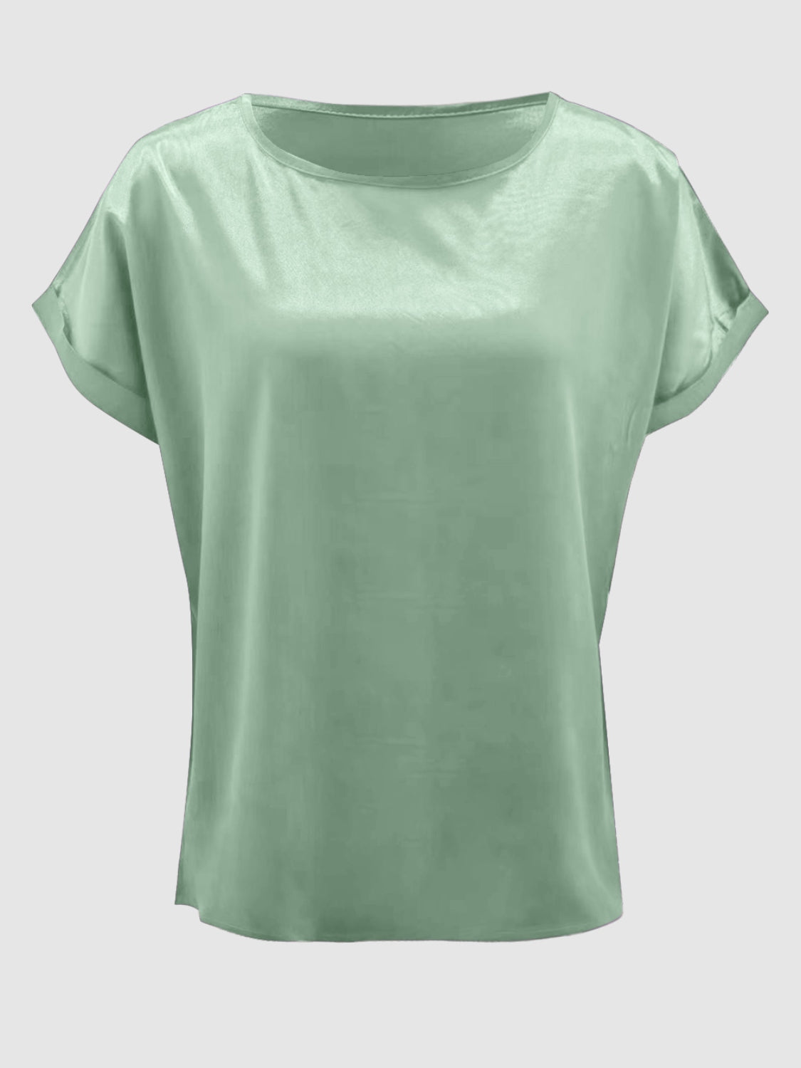 Round Neck Short Sleeve T-Shirt-Angel Casuals