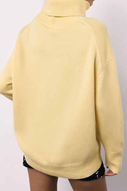 Basic Bae Turtleneck Long Sleeve Dropped Shoulder Sweater-Angel Casuals