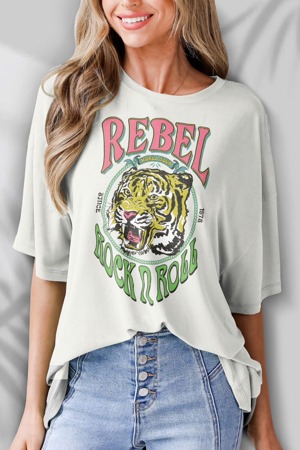 Round Neck Half Sleeve T-Shirt-Angel Casuals