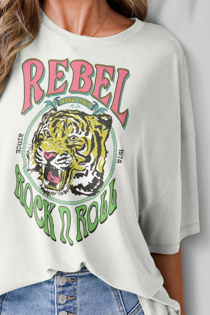 Round Neck Half Sleeve T-Shirt-Angel Casuals