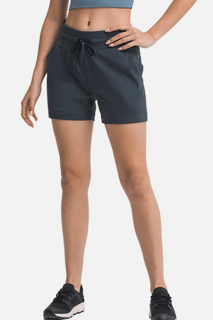 Waist Tie Active Shorts-Angel Casuals