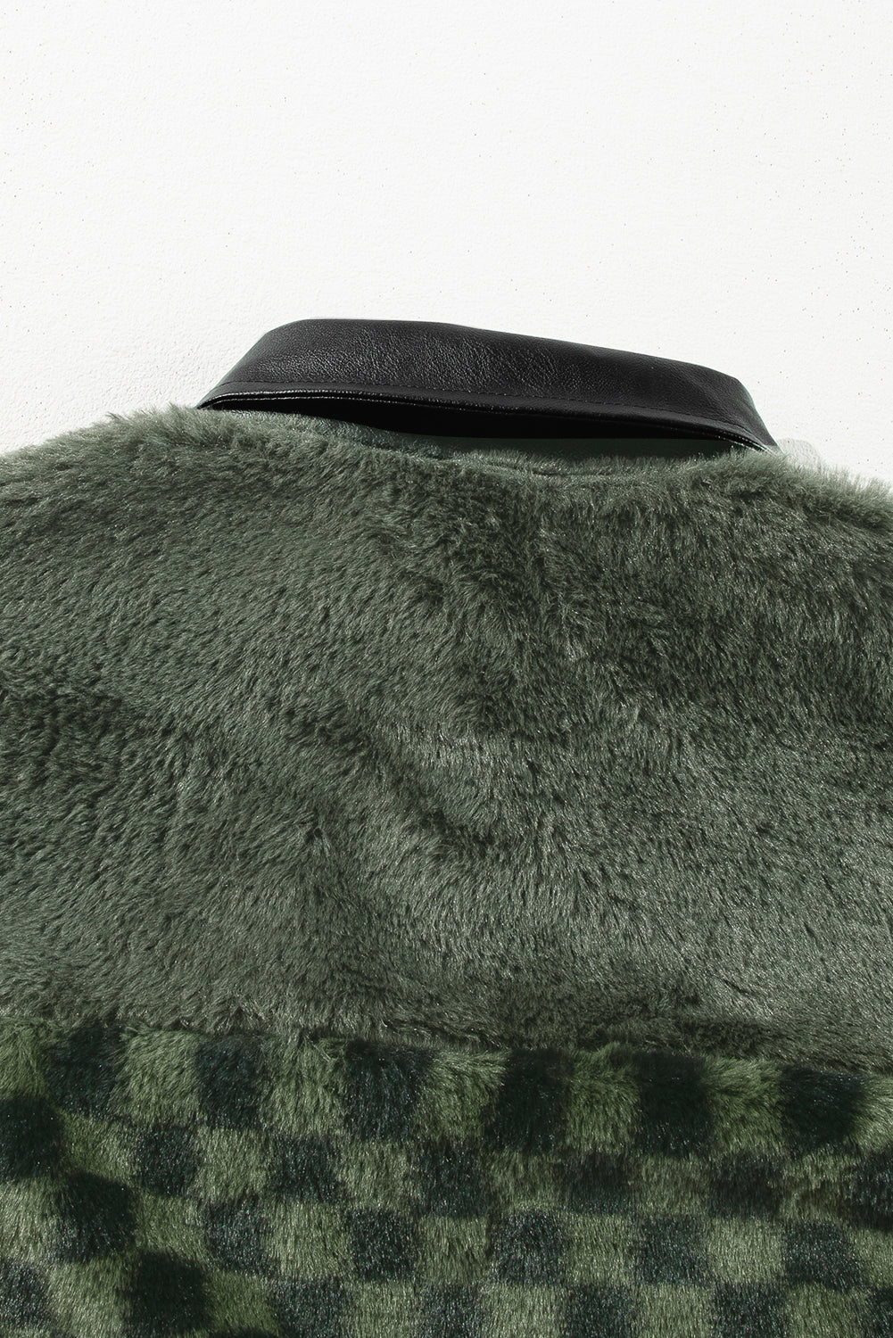 Pocketed Checkered Collared Neck Snap Down Jacket-Angel Casuals