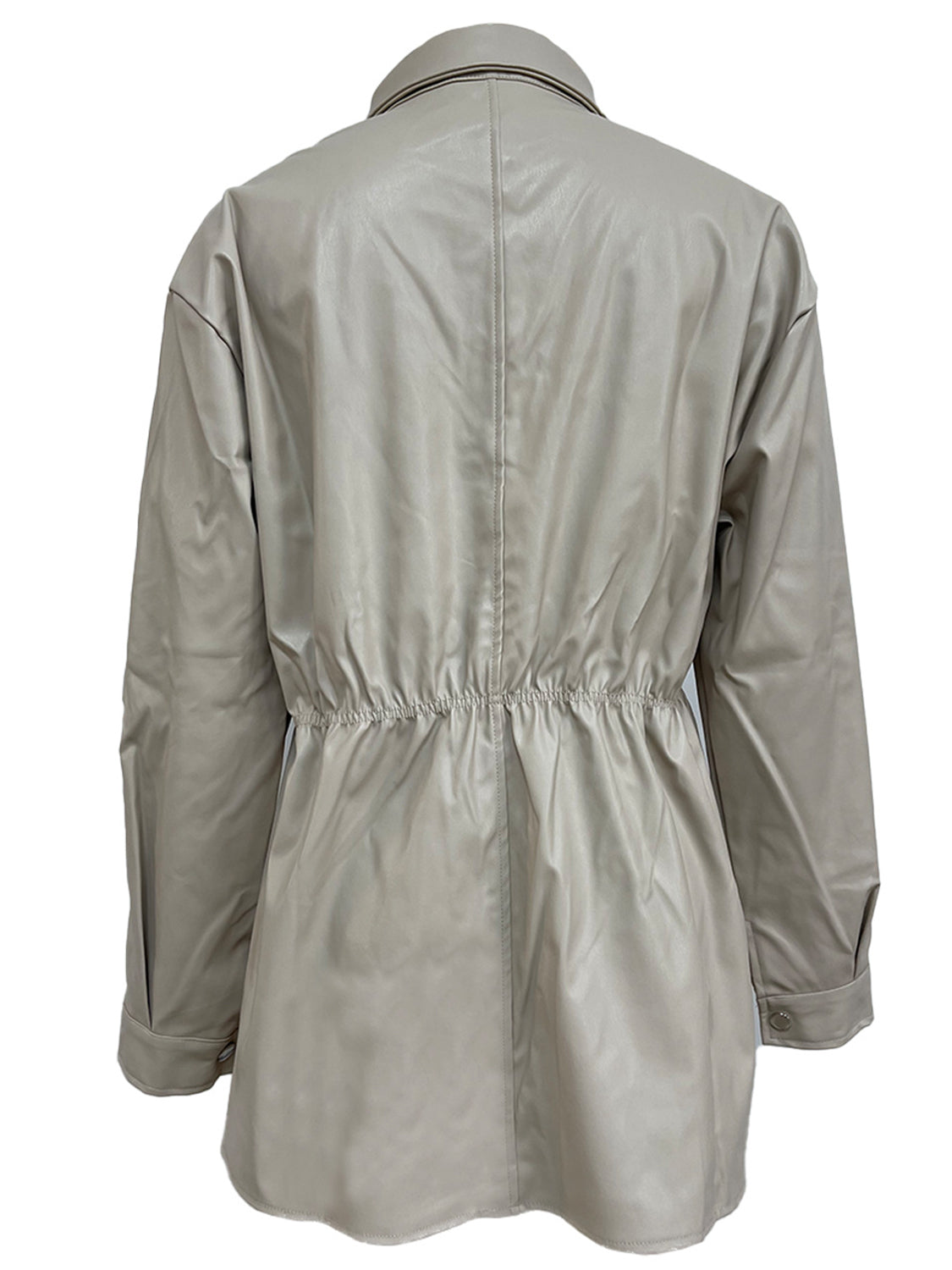 Snap Down Collared Jacket-Angel Casuals