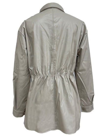 Snap Down Collared Jacket-Angel Casuals