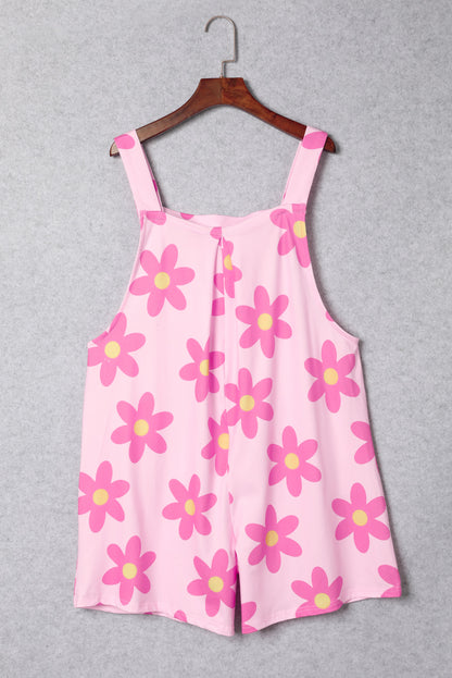 Pocketed Flower Wide Strap Overall-Angel Casuals