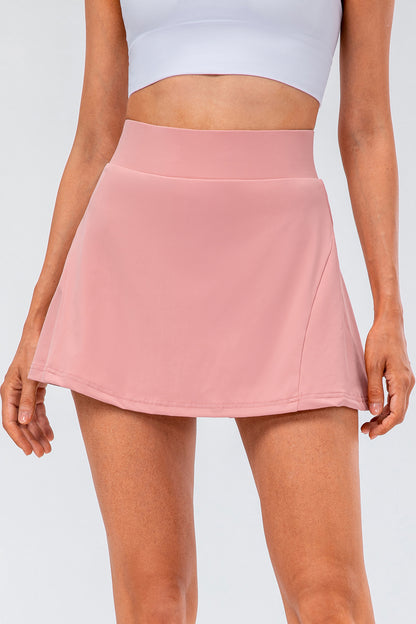 High Waist Pleated Active Skirt-Angel Casuals