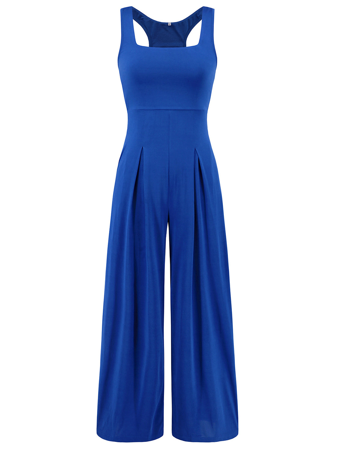 Square Neck Wide Strap Jumpsuit-Angel Casuals