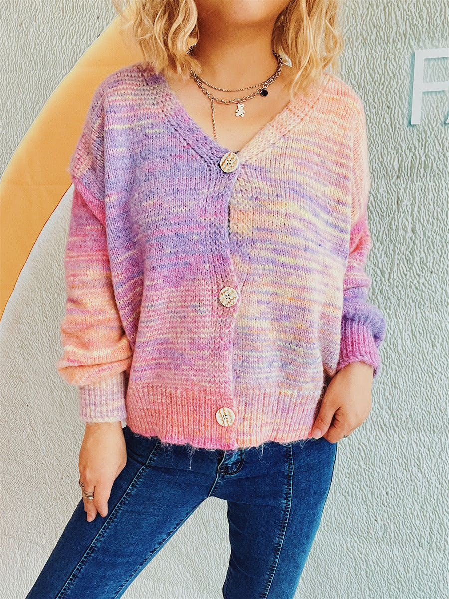 Button Up Long Sleeve Cardigan-Angel Casuals