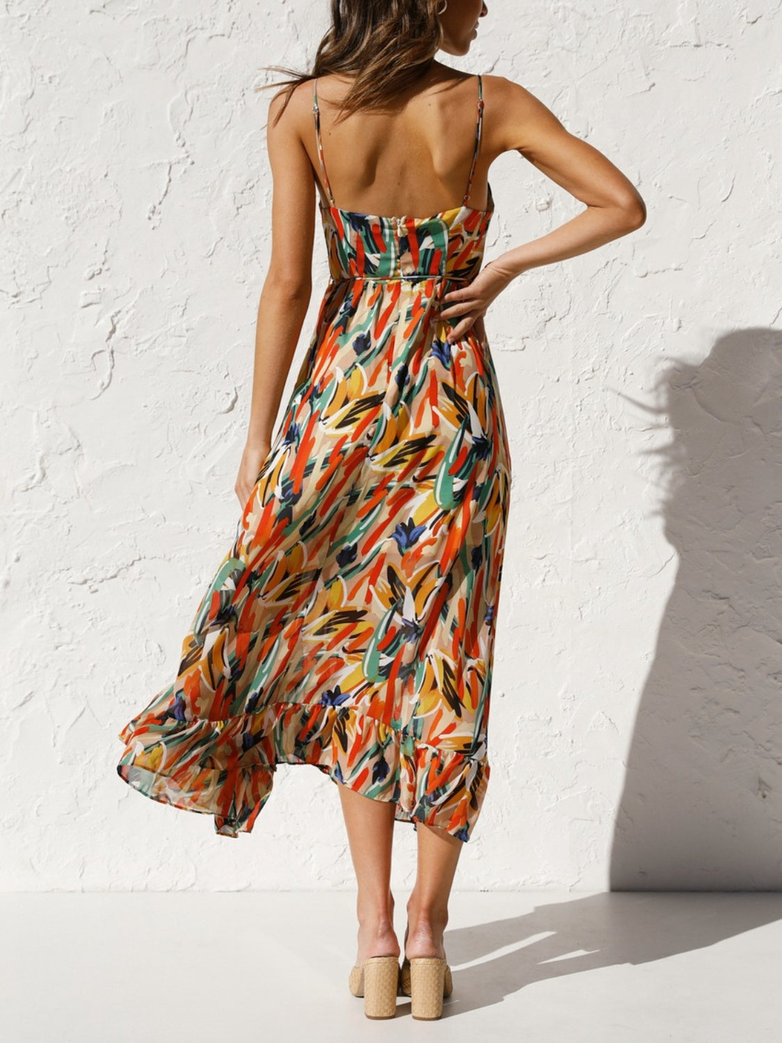 Printed Sleeveless Midi Cami dress-Angel Casuals