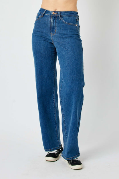 Judy Blue Full Size High Rise Straight Jeans-Angel Casuals