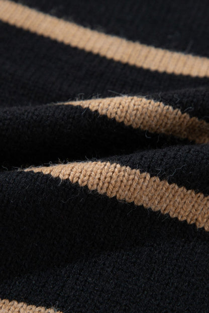 Striped Button Down Long Sleeve Cardigan-Angel Casuals