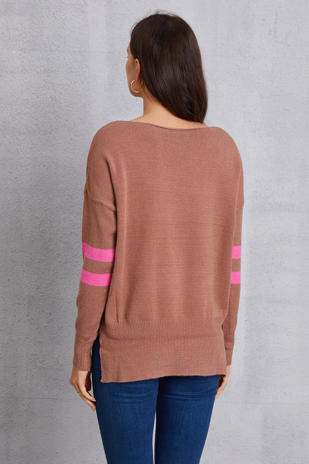 Star Scoop Neck Dropped Shoulder T-Shirt-Angel Casuals