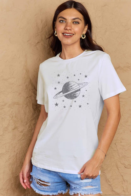 Simply Love Full Size Planet Graphic Cotton T-Shirt-Angel Casuals