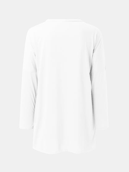 Full Size Round Neck Long Sleeve T-Shirt-Angel Casuals