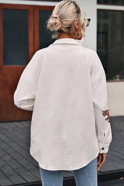 Tiger Sequin Dropped Shoulder Jacket-Angel Casuals