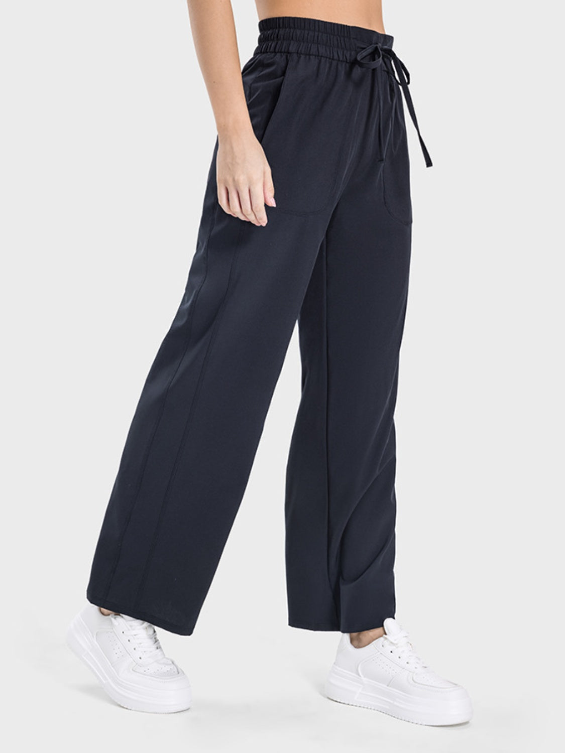 Drawstring Pocketed Active Pants-Angel Casuals