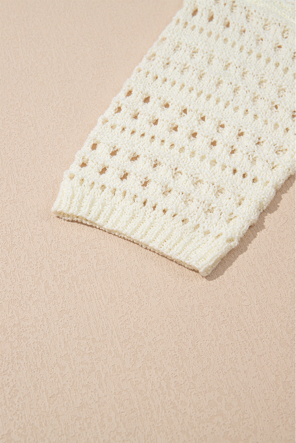 Hollow Out Drop Shoulder Sweater-Angel Casuals