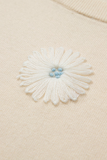 Daisy Round Neck Short Sleeve Knit Top-Angel Casuals