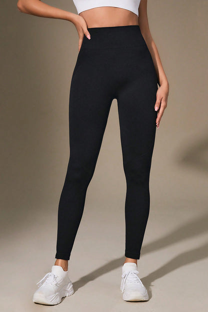 Wide Waistband Sports Leggings-Angel Casuals