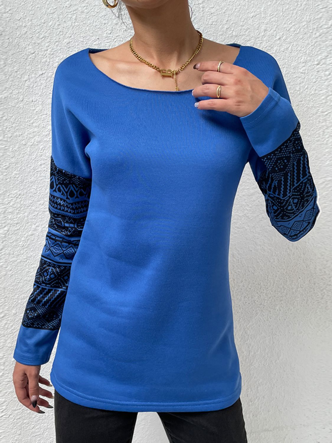 Printed Drop Shoulder Tunic Top-Angel Casuals