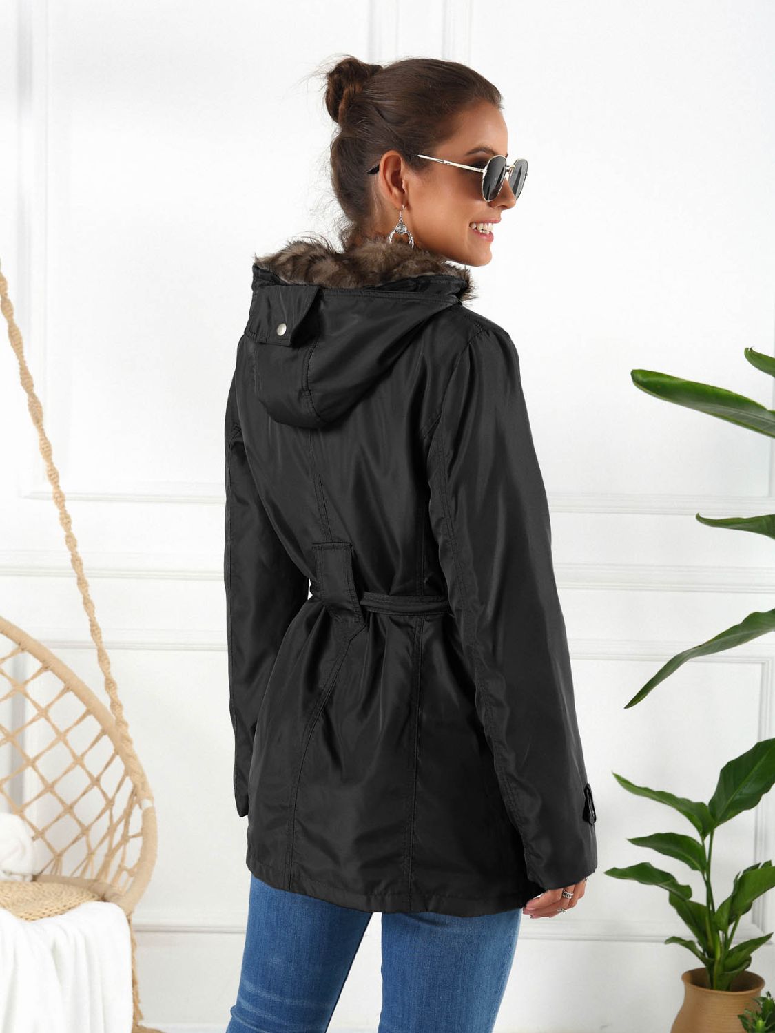 Ivy Lane Full Size Hooded Jacket with Detachable Liner (Three-Way Wear)-Angel Casuals