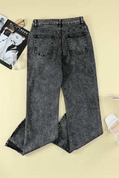 Slit Flare Jeans-Angel Casuals