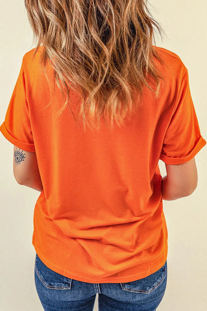 Graphic Round Neck Short Sleeve T-Shirt-Angel Casuals