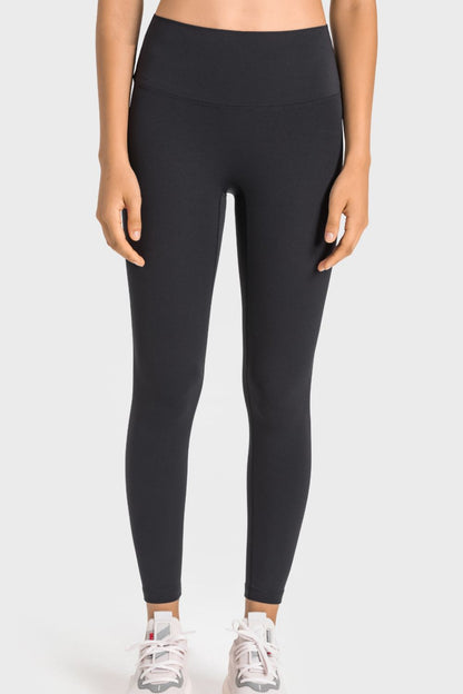 High-Rise Wide Waistband Yoga Leggings-Angel Casuals