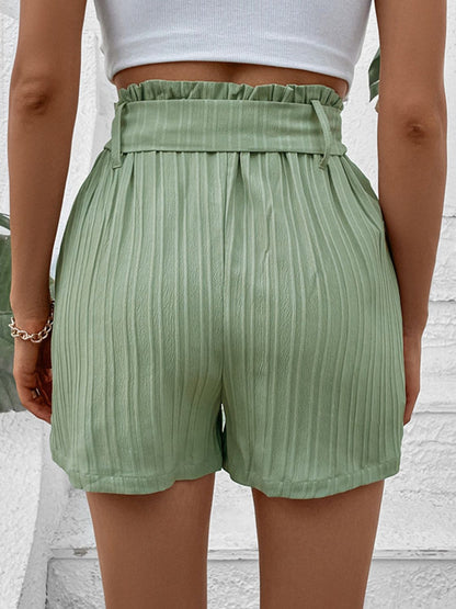 Belted Shorts with Pockets-Angel Casuals