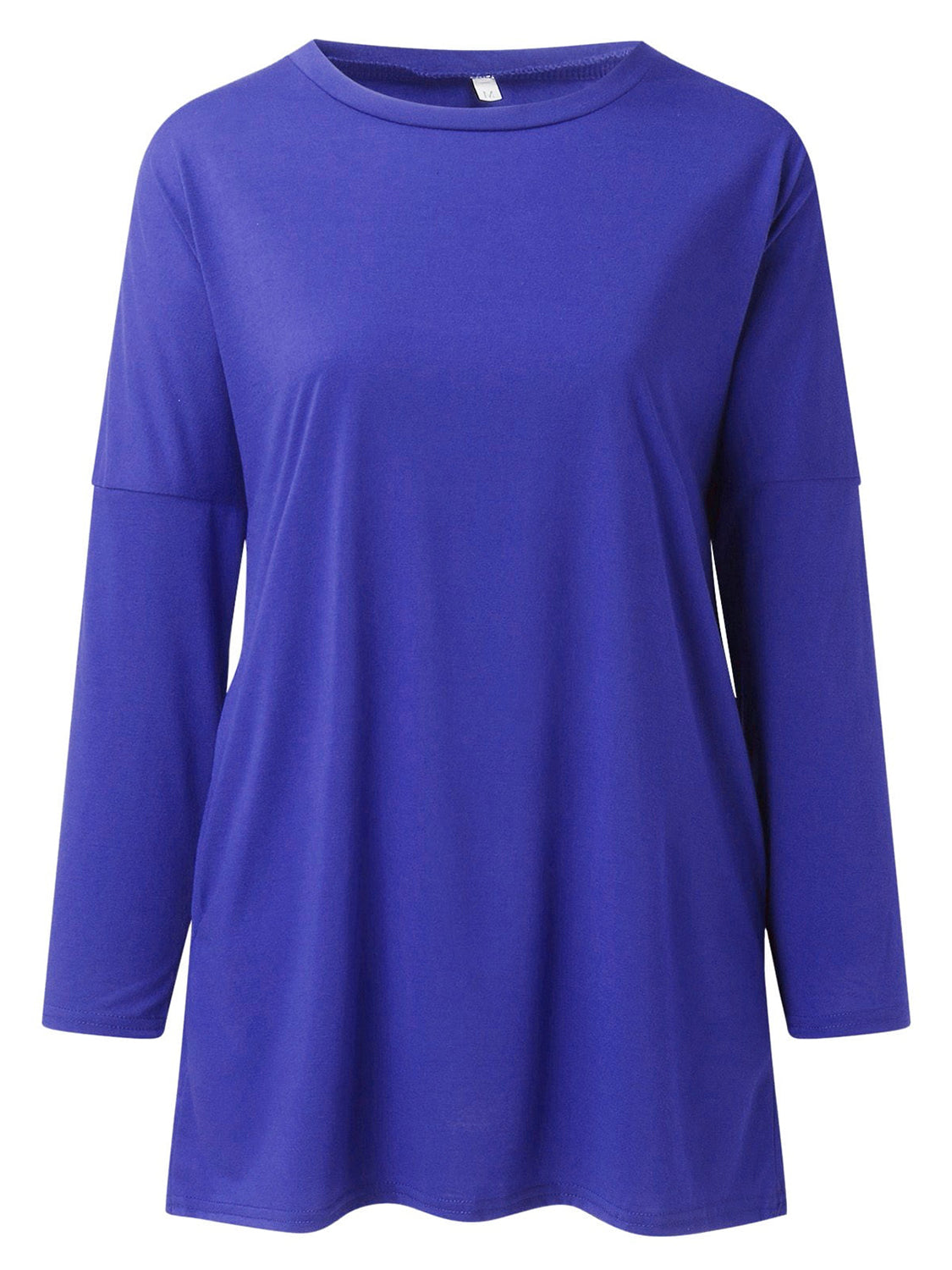 Full Size Round Neck Long Sleeve T-Shirt-Angel Casuals